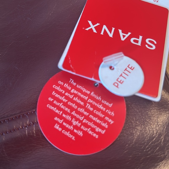 Spanx Faux Leather Patent Leggings (XL Petite) NWT - Picture 6 of 12